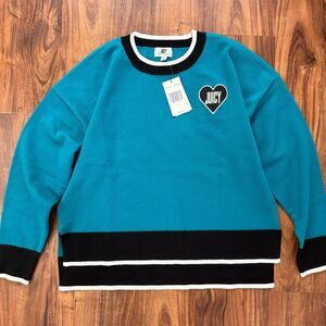 Juicy By Juicy Couture Women’s Crew Neck Long Sleeve Pullover Sweater Size L NWT